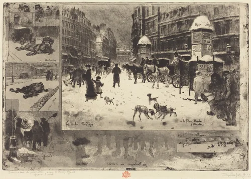 L'Hiver à Paris (Winter in Paris) by Félix-Hilaire Buhot, print, 1879
