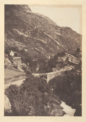 Pont de Sia Route de Gavarnie St Sauveur by Joseph Vigier, photograph, 1853