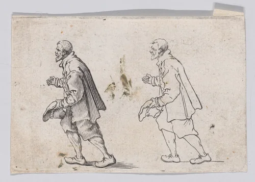 Reverse Copy of Le Paysan Qui Salue (The Peasant who Bows), from "Les Caprices" Series A, The Florence Set by anonymous, print, 1620-1700