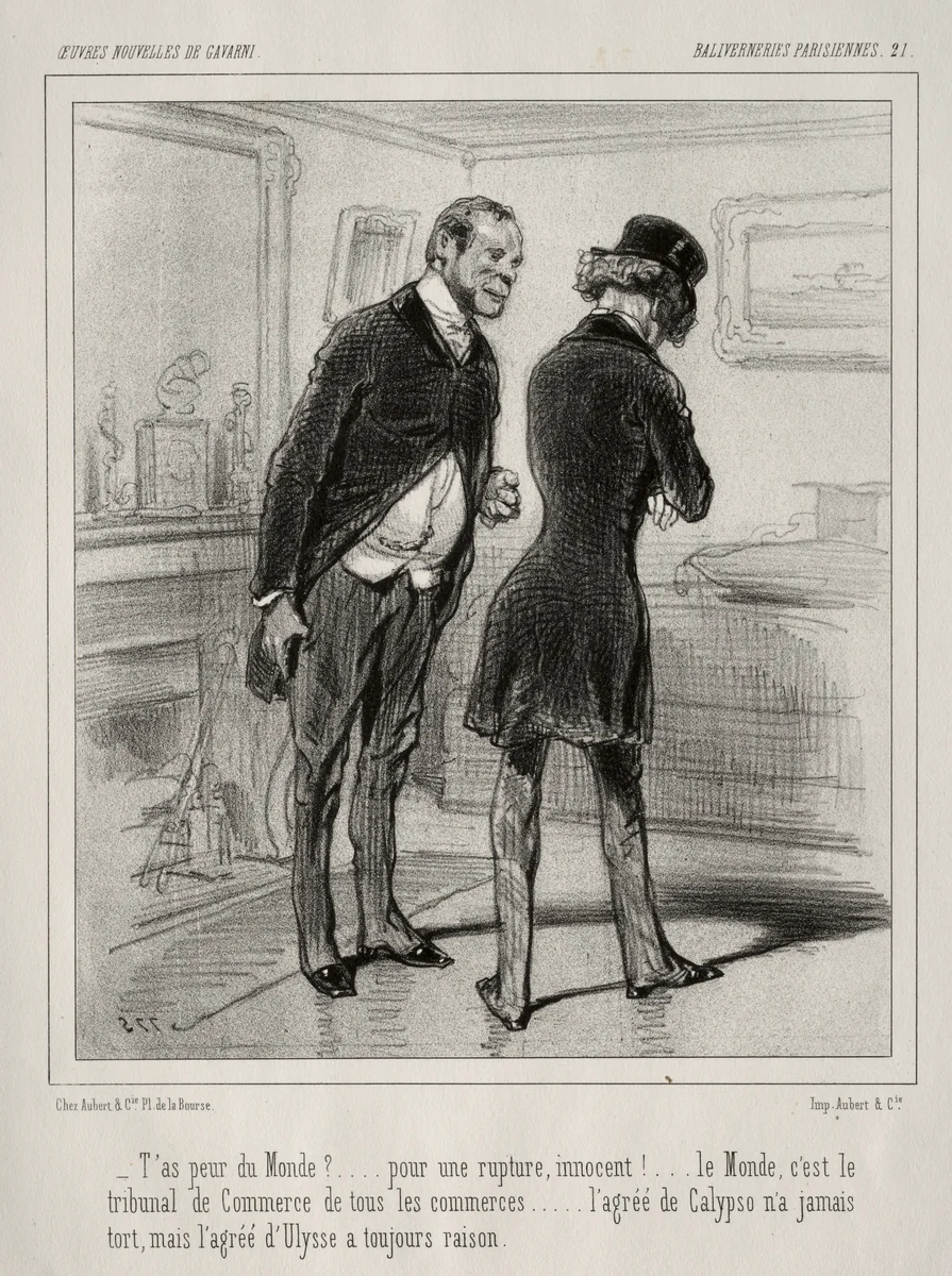 Baliverneries Parisiennes by Paul Gavarni, print, 1824-1866