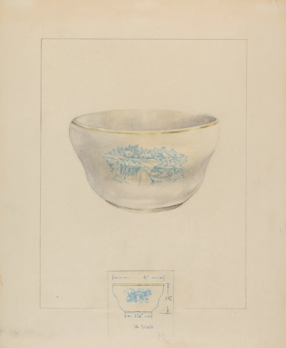 Bowl by Joseph Sudek, index of american design, 1935-1942