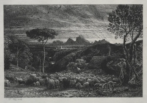 Opening the Fold by Samuel Palmer, print, 1880
