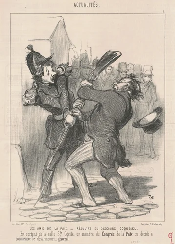 Les amis de la paix ... by Honoré Daumier, print, 1849