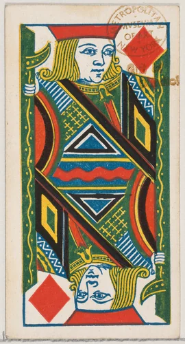 Jack of Diamonds, from the Playing Cards series (N84) to promote Turkish Cross-Cut Cigarettes for W. Duke, Sons and Co. by W. Duke, Sons & Co., print, 1888