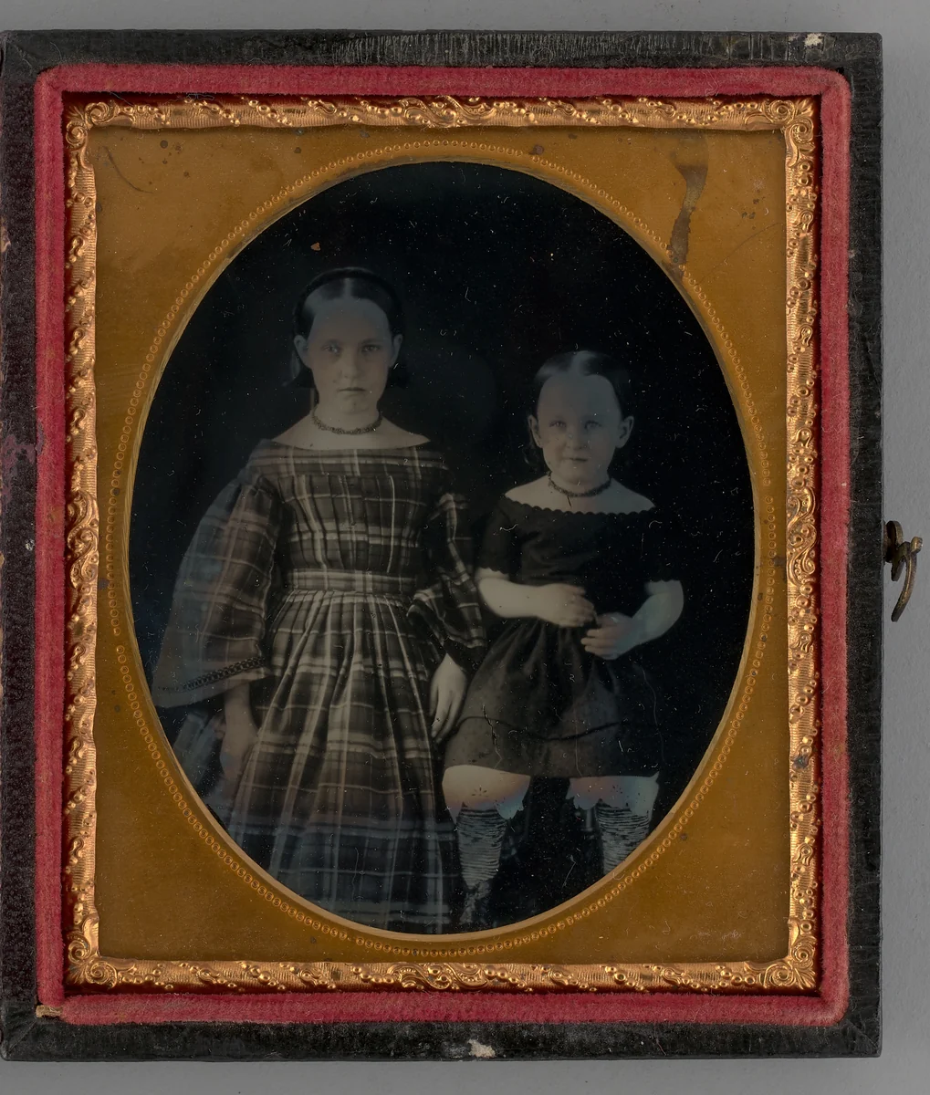 Untitled (Portrait of Two Girls) by Unknown maker, other, 1865