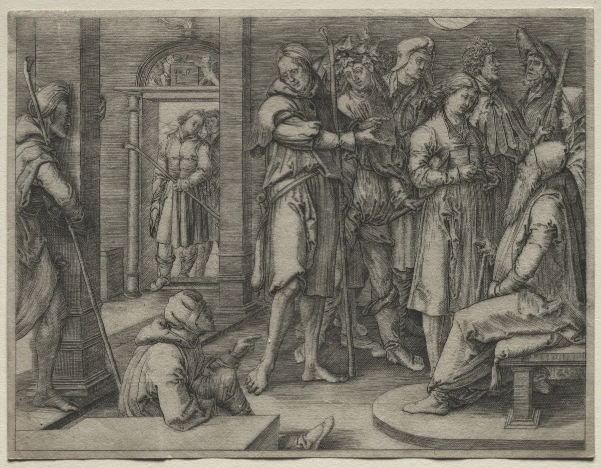 The Story of Joseph: Joseph Interprets his Dream to Jacob by Lucas van Leyden, print, 1512