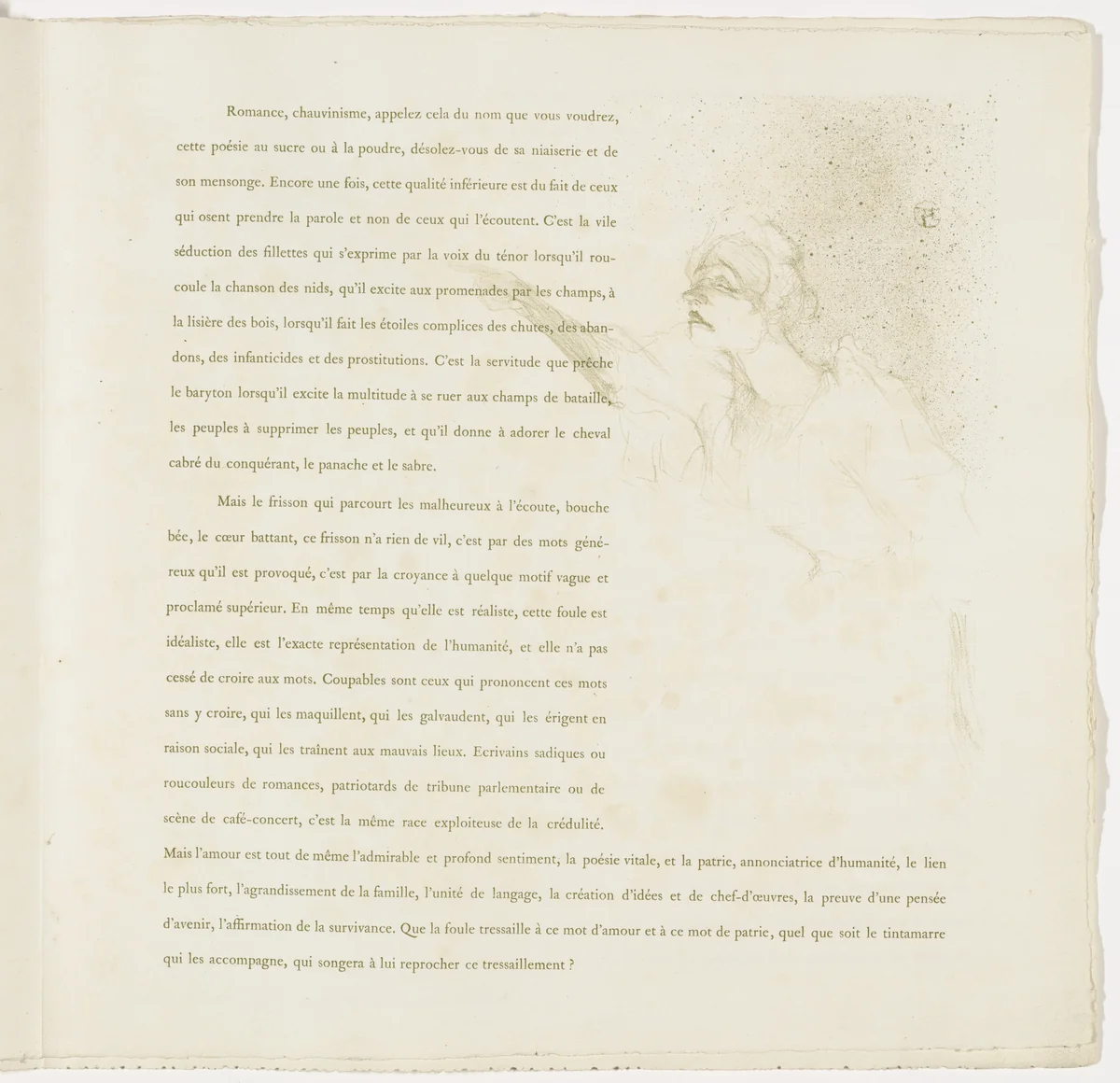 Plate 12 (in-text plate, folio 15) from Yvette Guilbert by Henri de Toulouse-Lautrec, illustrated book, 1894