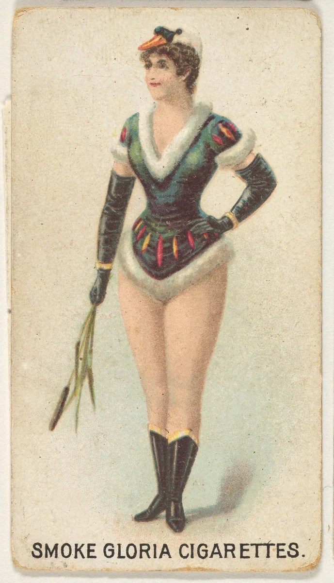 From the series "Sports Girls" (C190), issued by the American Cigarette Company, Ltd., Montreal, to promote Gloria Cigarettes by American Cigarette Company, Ltd., print, 1885-1895