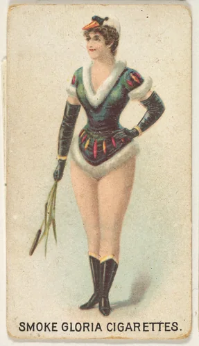 From the series "Sports Girls" (C190), issued by the American Cigarette Company, Ltd., Montreal, to promote Gloria Cigarettes by American Cigarette Company, Ltd., print, 1885-1895
