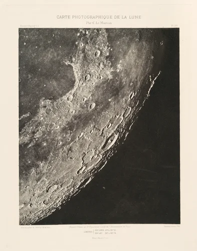 Carte photographique de la lune, planche XVI (Photographic Chart of the Moon, plate XVI) by Charles Le Morvan, photograph, 1904