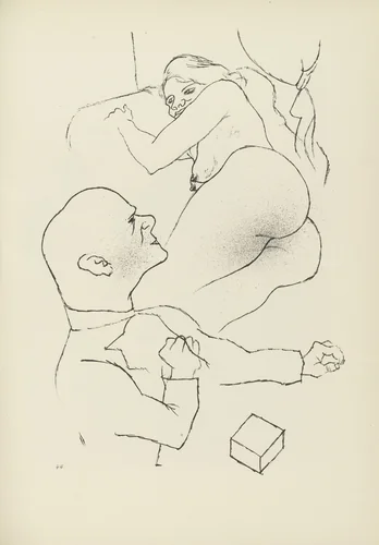 Dr. S. und Frau (plate, folio 54) from Ecce Homo by George Grosz, illustrated book, 1922