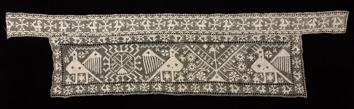 Panel with Birds, Flowers, and Suns by Unknown, textile, 1500-1699