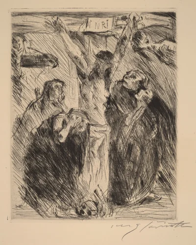 Kreuzigung, nach dem Altarbild in Tölz (Crucifixion, after the Altarpiece at Tölz) by Lovis Corinth, print, 1921-1922