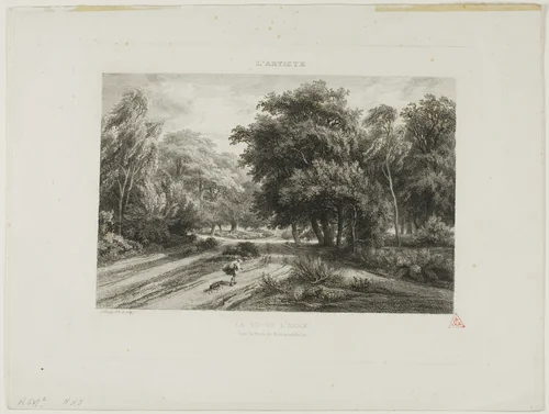 The Eagle's Nest in the Forest of Fontainebleau by Charles-François Daubigny, print, 1844