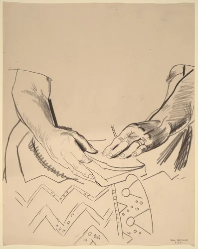 Study for "Mr. and Mrs. Philip Wase" by George Bellows, drawing, 1924