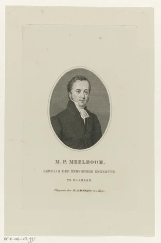 Portret van M.P. Meelboom by Walraad Nieuwhoff, print, 1800-1837