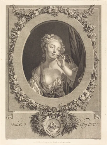 La voluptueuse by René Gaillard
Jean-Baptiste Greuze, print, 1719-1790