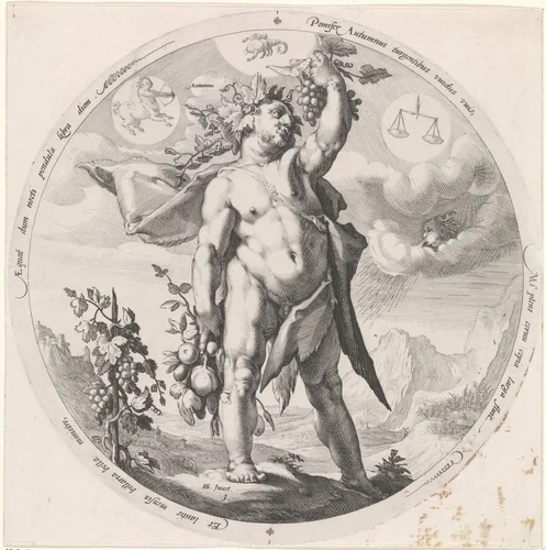 Herfst (Autumnus) by Jacob Matham, print, 1589