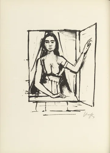 Plate 1 (folio 4 verso) from Liebesgedichte (Love Poems) by Karl Hofer, illustrated book, 1922