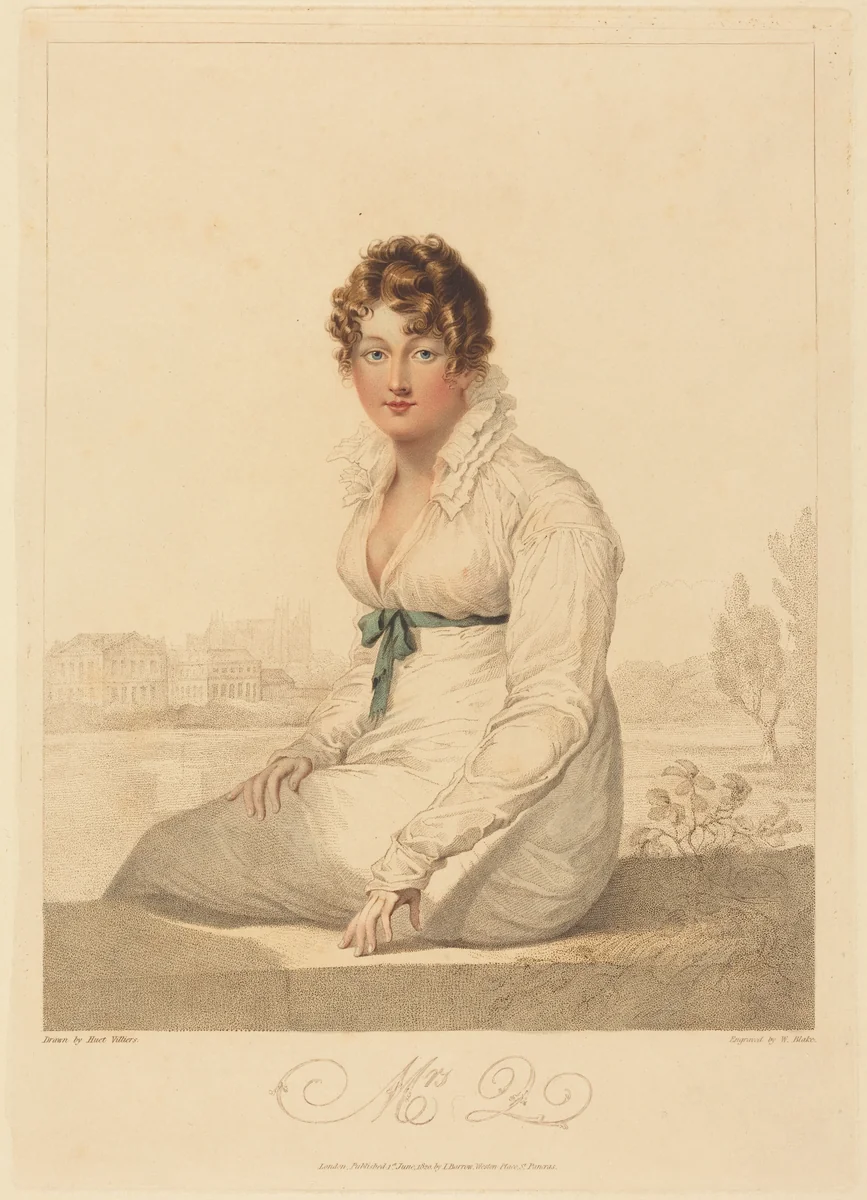 Mrs. Q. by William Blake, print, 1820