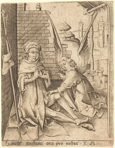 Saint Roch by Israhel van Meckenem, print, 1445-1503