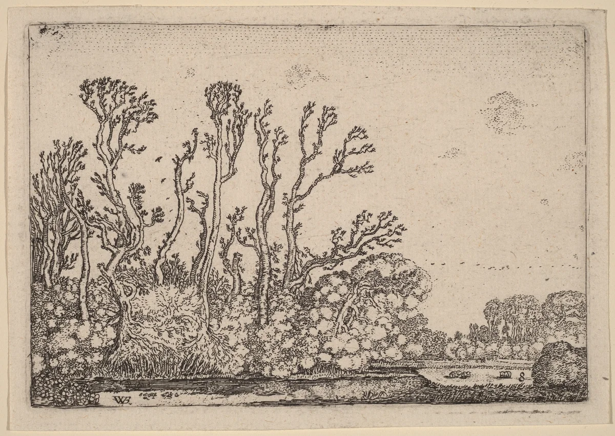 Herd of Sheep Near the Water by Willem Buytewech, print, 1621