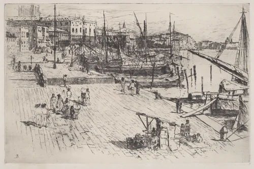 Riva Delgi Schiavoni, No. 1 by Frank Duveneck, print, 1880