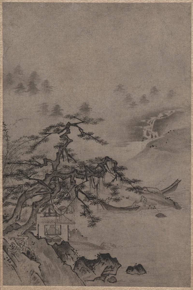 Thatched Hut by Water's Edge by Unknown, painting, 1500-1573