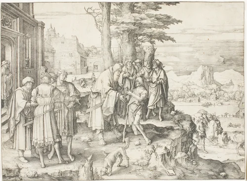 The Return of the Prodigal Son by Lucas van Leyden, print, 1505-1515