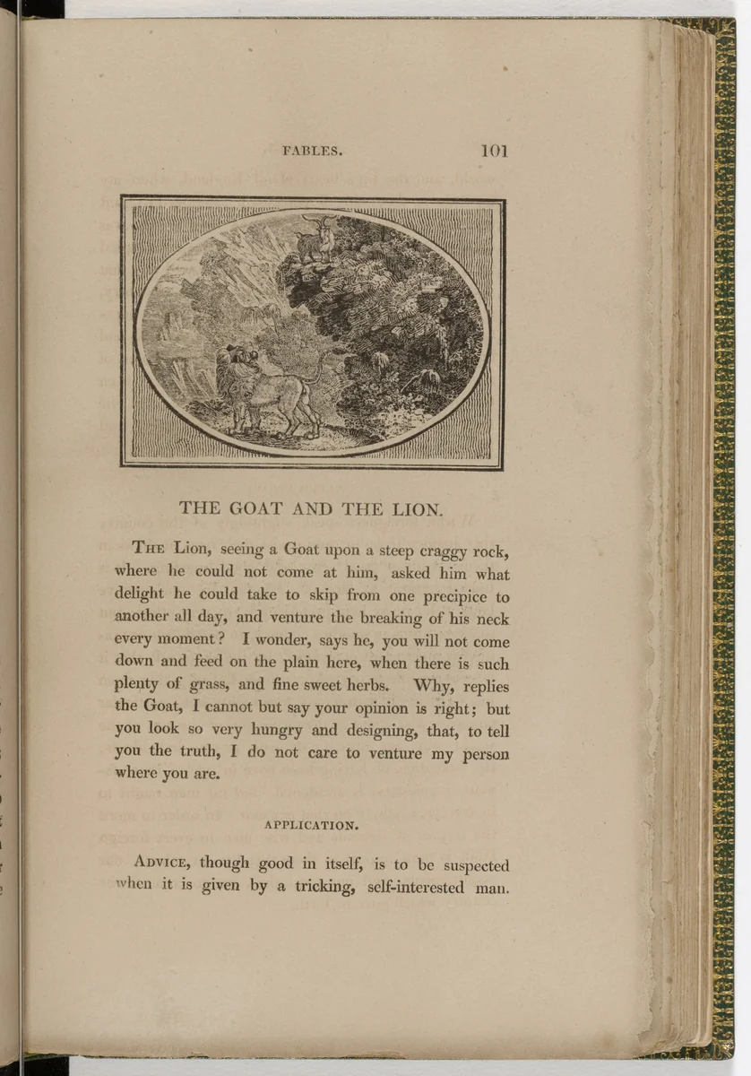Headpiece (page 101) from The Fables of Aesop by Thomas Bewick, illustrated book, 1818