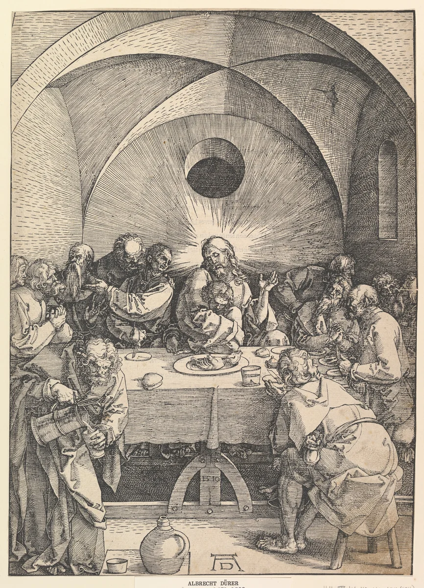 The Last Supper, from "The Large Passion" by Albrecht Dürer, print, 1510
