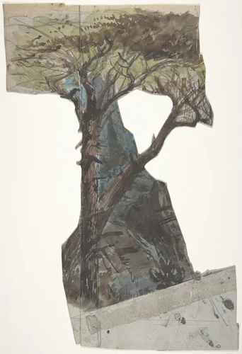 Design for a Stage Set at the Opéra, Paris by Eugène Cicéri, drawing, 1830-1890