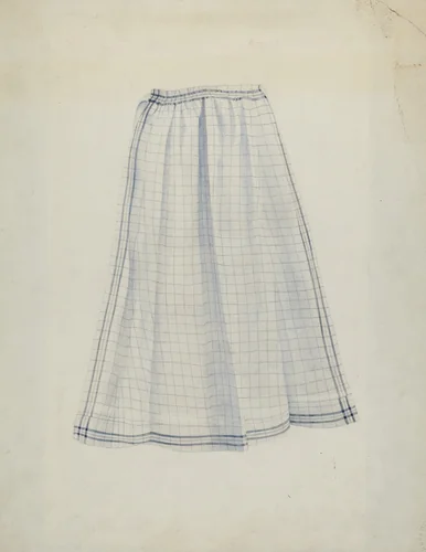 Shaker Work Apron by Joseph Goldberg, index of american design, 1936