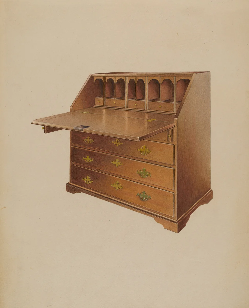 Desk by Albert Ryder, index of american design, 1937