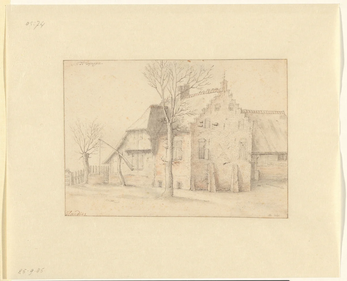 Boerenhoeve te Wijnegem by Hendrick Hondius, drawing, 1640