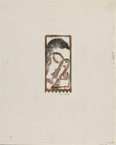Head by Max Weber, print, 1919