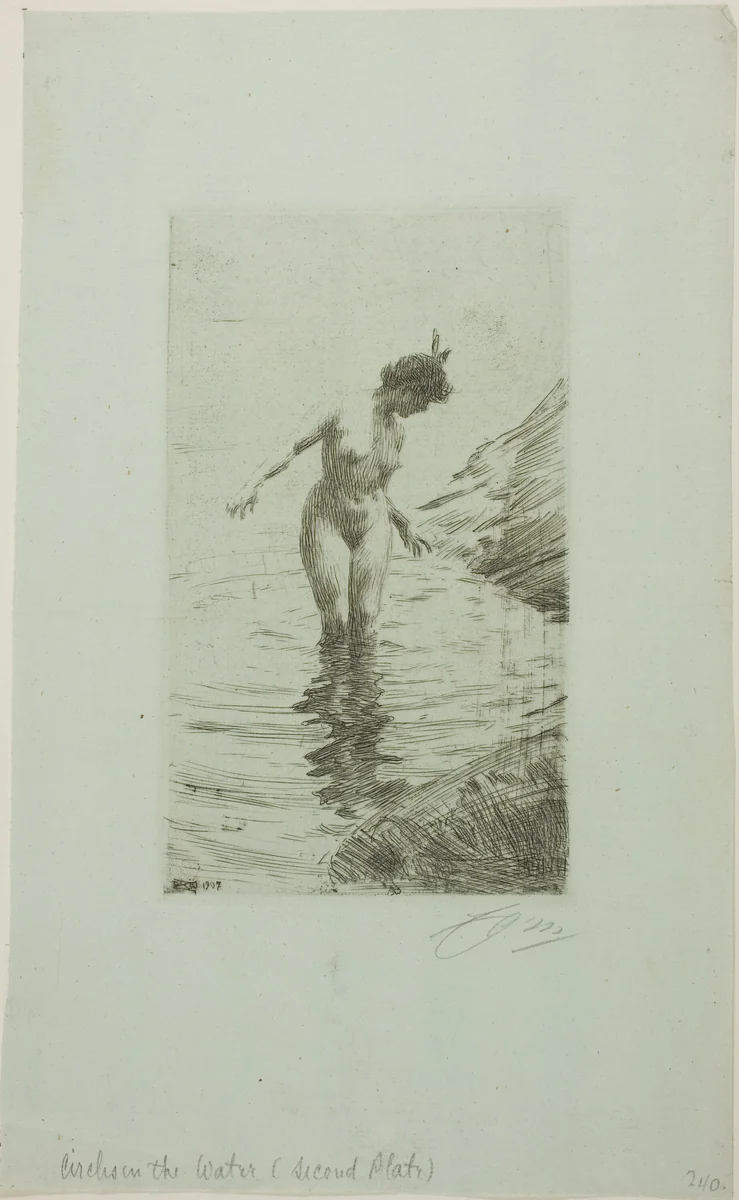 Cercles d'eau II by Anders Zorn, print, 1907