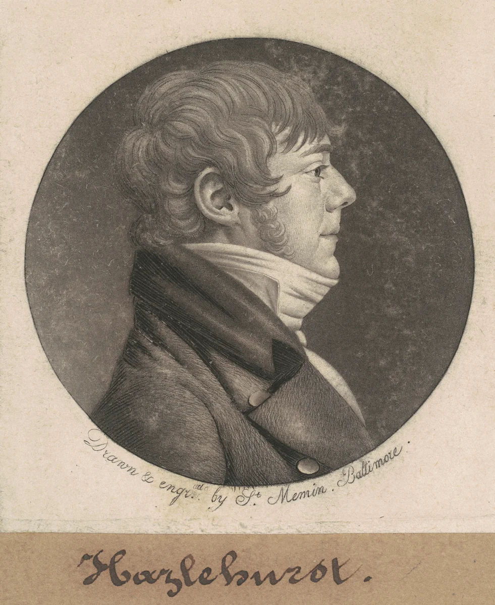 Hazlehurst by Charles B. J. Févret de Saint-Mémin, print, 1803