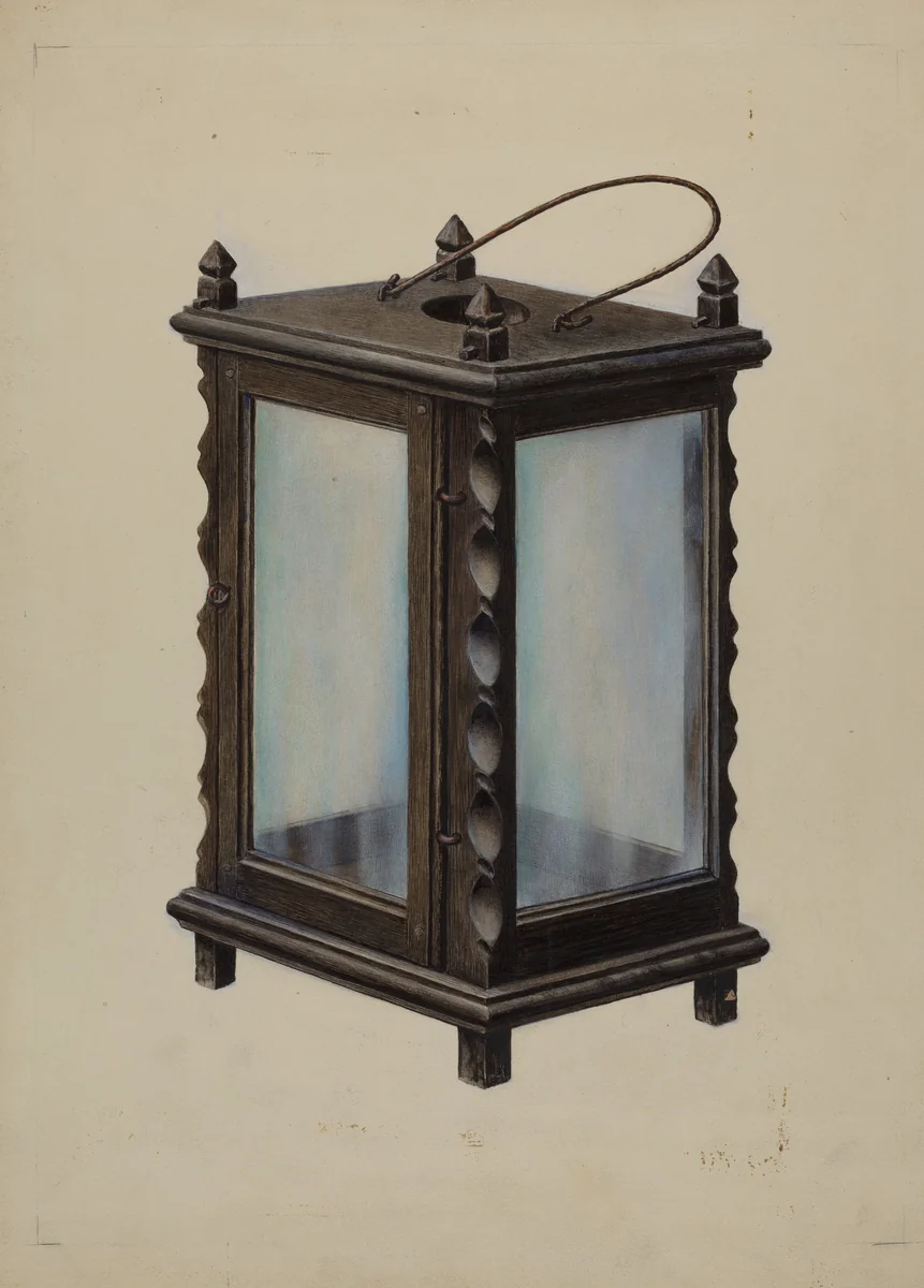 Candle Lantern by Samuel W. Ford, index of american design, 1939