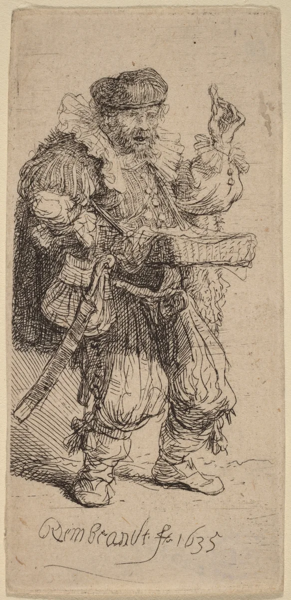 The Quacksalver by Rembrandt van Rijn, print, 1635