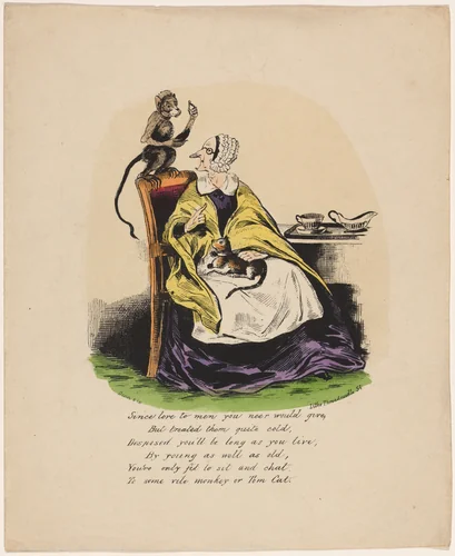 Comic Valentine (Old Maid) by anonymous, other, 1855-1865