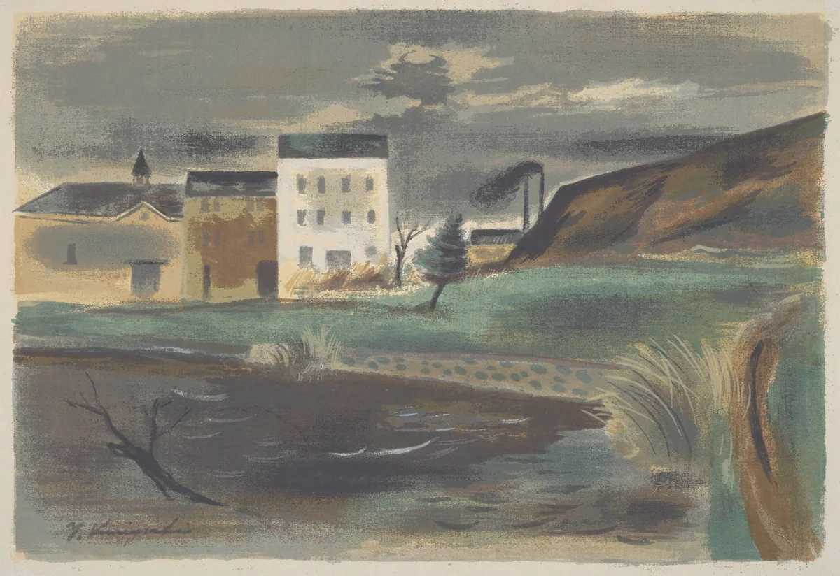 The Little Pond by Yasuo Kuniyoshi, print, 1942
