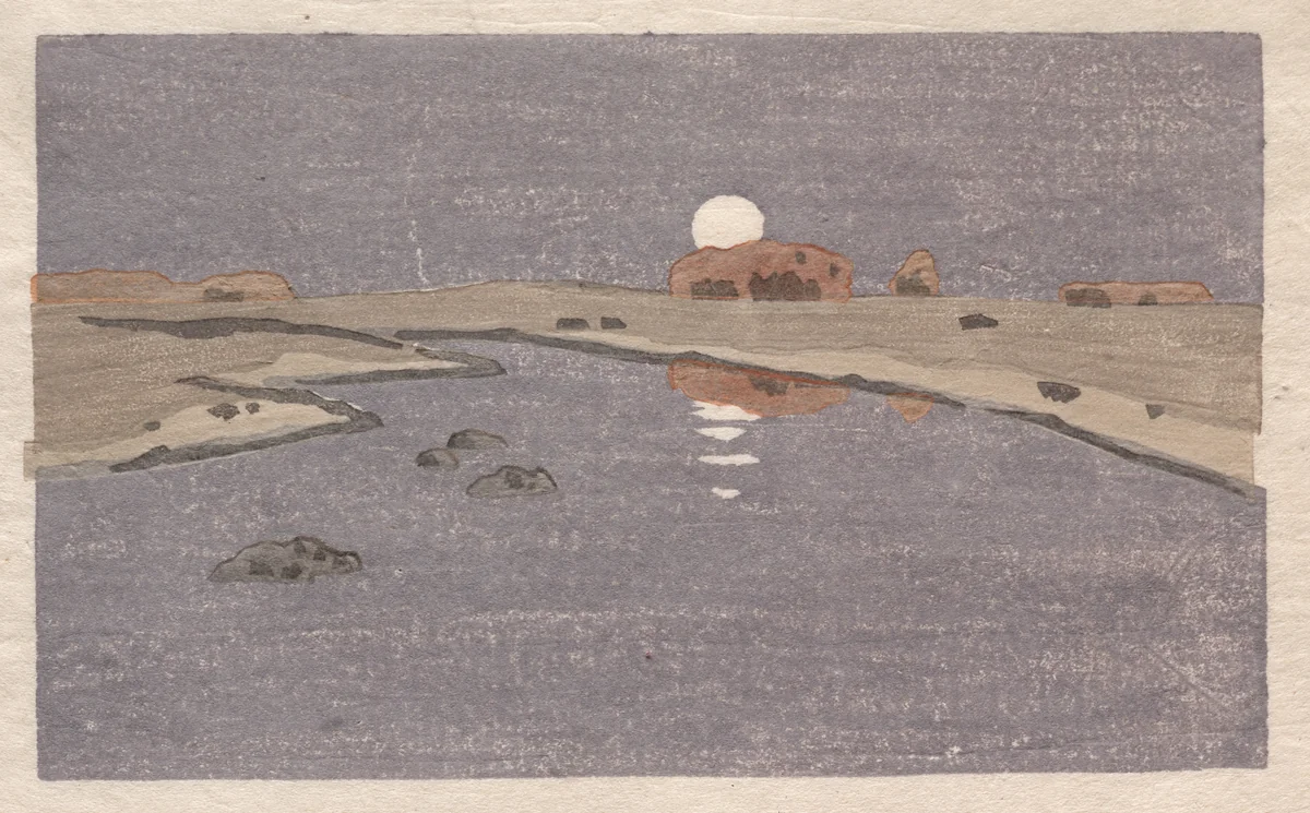 Moonrise by Arthur Wesley Dow, print, 1910-1920