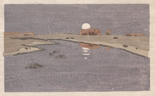 Moonrise by Arthur Wesley Dow, print, 1910-1920