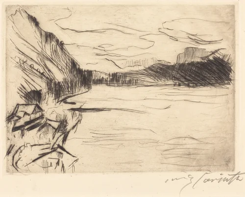 Am Walchensee (On Walchen Lake) by Lovis Corinth, print, 1923