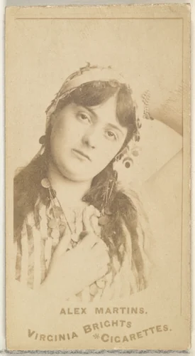 Alex Martins, from the Actors and Actresses series (N45, Type 1) for Virginia Brights Cigarettes by Allen & Ginter, photograph, 1885-1891