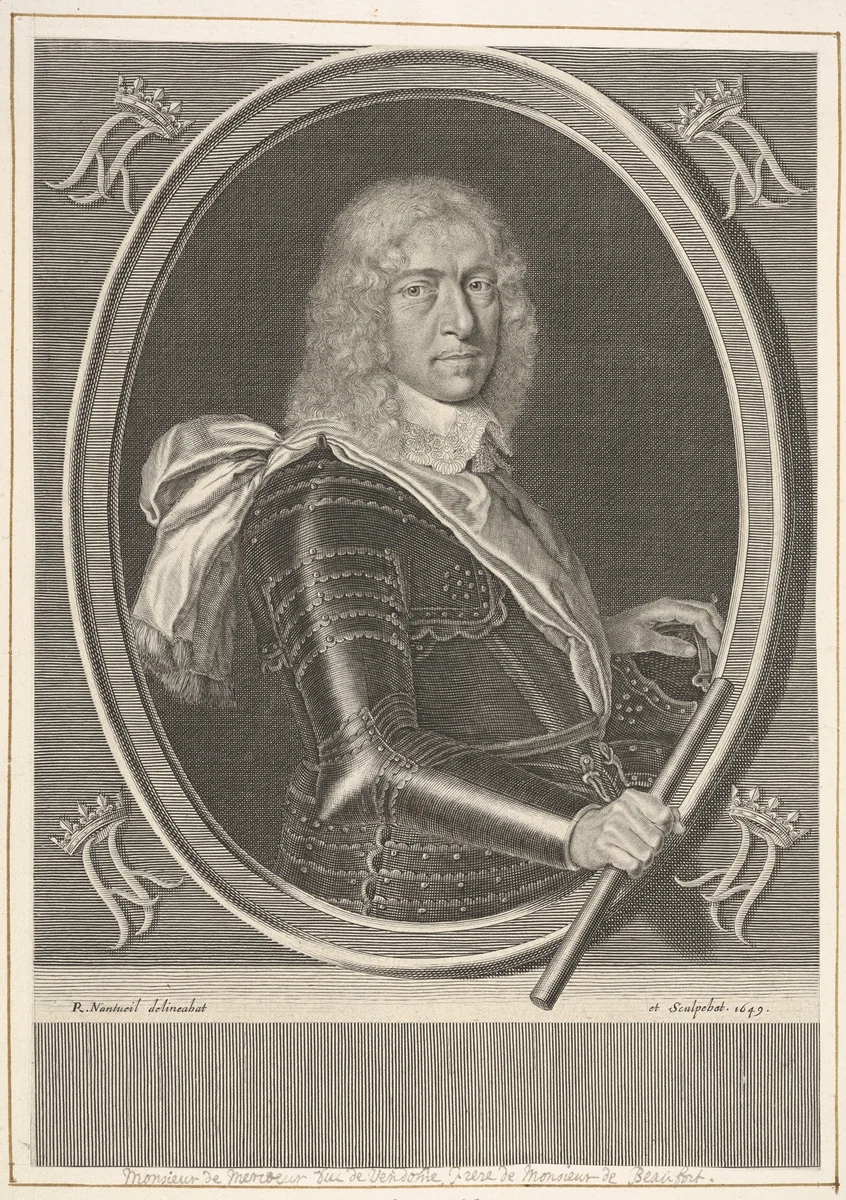 Louis de Bourbon-Vendôme, duc de Mercoeur by Robert Nanteuil, print, 1649