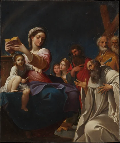 Madonna and Child with Saints by Ludovico Carracci, painting, 1607