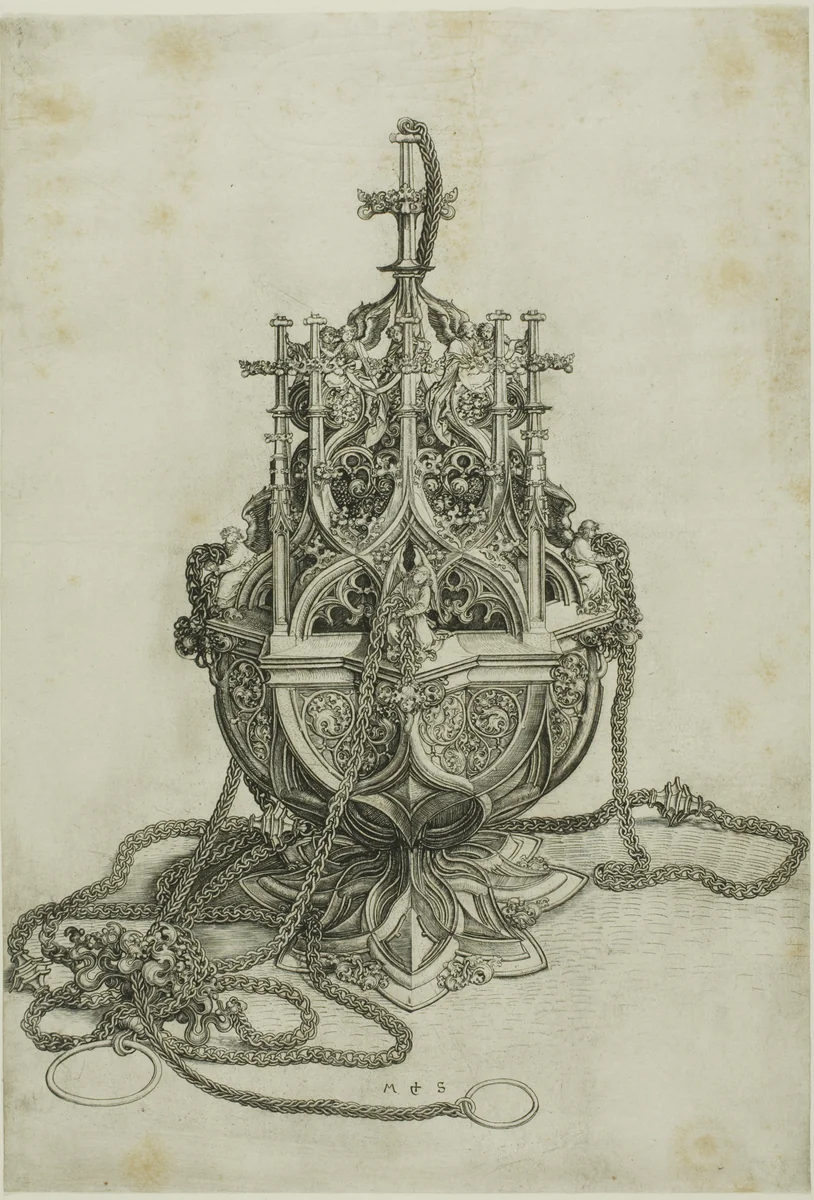 The Censer by Martin Schongauer, print, 1450-1491