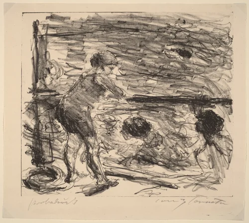 Badeanstalt (The Bath House) by Lovis Corinth, print, 1920